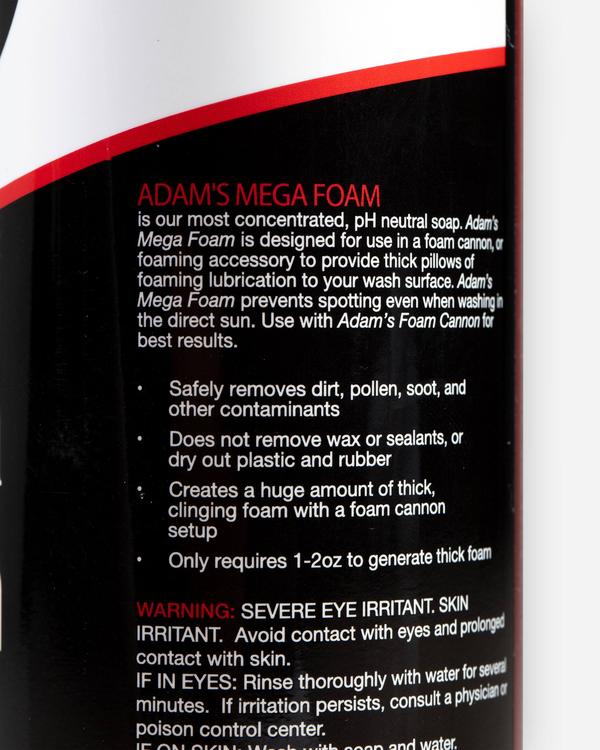  Adam's Car Shampoo, Mega Foam, Strip Wash & Graphene Shampoo  Bundle : Automotriz