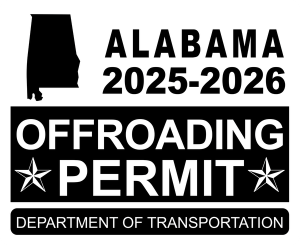 !!New!! 2025-2026 Alabama “OffRoading Permit” Decal •ATTENTION NOT LEGAL PERMIT• FREE SHIPPING Holographic Stickers