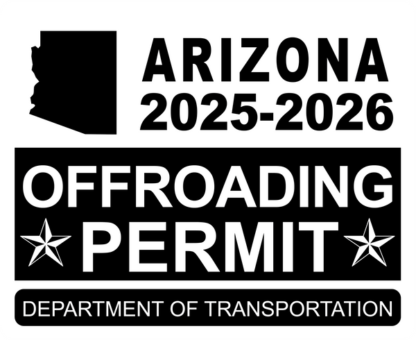 !!New!! 2025-2026 Arizona “OffRoading Permit” Decal •ATTENTION NOT LEGAL PERMIT• FREE SHIPPING Holographic Stickers