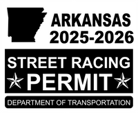 !!New!! 2025-2026 Arkansas “Street Racing Permit” Decal •ATTENTION NOT LEGAL PERMIT• FREE SHIPPING Holographic Stickers