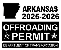 !!New!! 2025-2026 Arkansas “OffRoading Permit” Decal •ATTENTION NOT LEGAL PERMIT• FREE SHIPPING Holographic Stickers