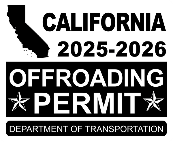 !!New!! 2025-2026 California “OffRoading Permit” Decal •ATTENTION NOT LEGAL PERMIT• FREE SHIPPING Holographic Stickers