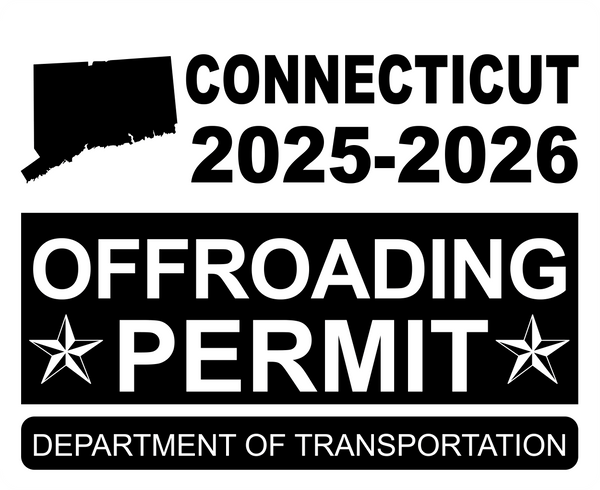 !!New!! 2025-2026 Connecticut “OffRoading Permit” Decal •ATTENTION NOT LEGAL PERMIT• FREE SHIPPING Holographic Stickers