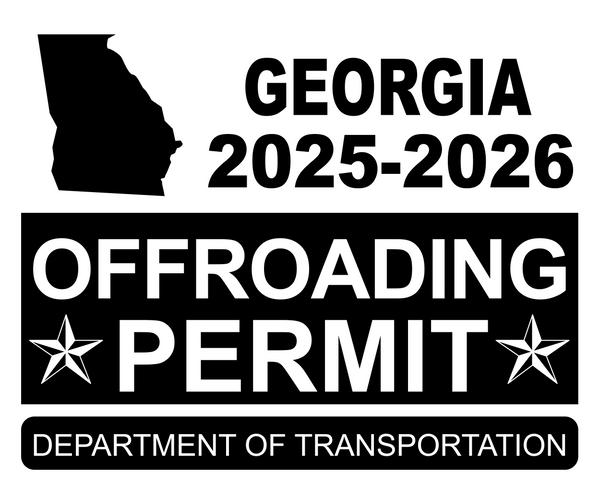 !!New!! 2025-2026 Georgia “OffRoading Permit” Decal •ATTENTION NOT LEGAL PERMIT• FREE SHIPPING Holographic Stickers