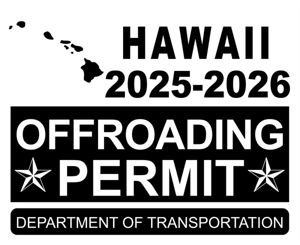 !!New!! 2025-2026 Hawaii “OffRoading Permit” Decal •ATTENTION NOT LEGAL PERMIT• FREE SHIPPING Holographic Stickers