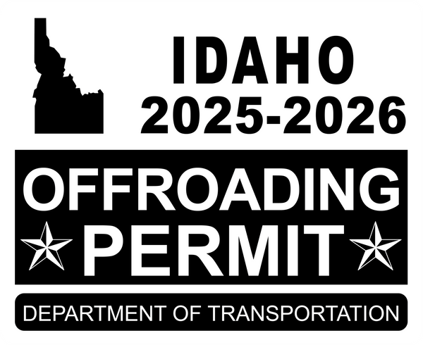 !!New!! 2025-2026 Idaho “OffRoading Permit” Decal •ATTENTION NOT LEGAL PERMIT• FREE SHIPPING Holographic Stickers