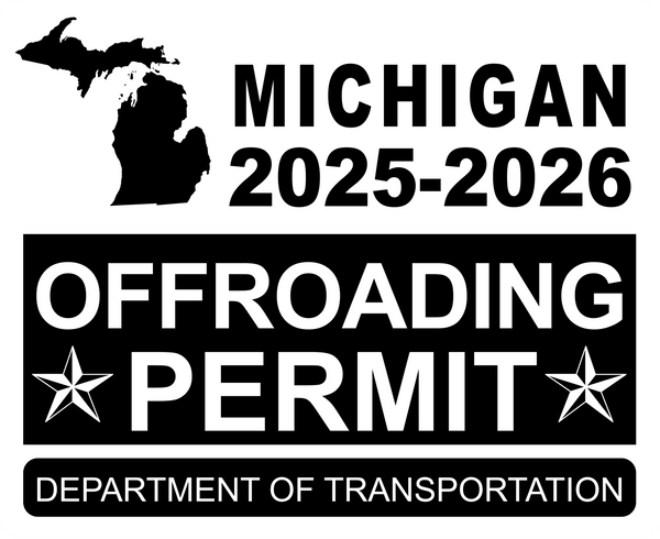 !!New!! 2025-2026 Michigan “OffRoading Permit” Decal •ATTENTION NOT LEGAL PERMIT• FREE SHIPPING Holographic Stickers