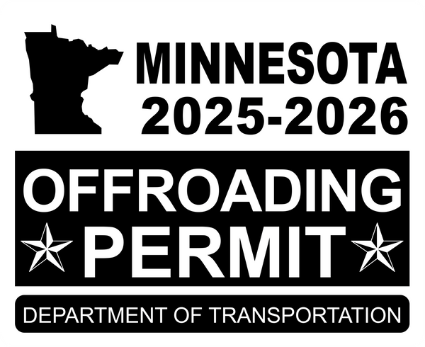 !!New!! 2025-2026 Minnesota “OffRoading Permit” Decal •ATTENTION NOT LEGAL PERMIT• FREE SHIPPING Holographic Stickers