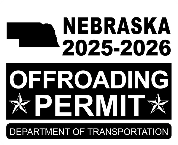 !!New!! 2025-2026 Nebraska “OffRoading Permit” Decal •ATTENTION NOT LEGAL PERMIT• FREE SHIPPING Holographic Stickers