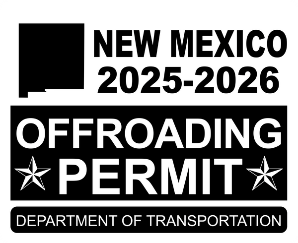 !!New!! 2025-2026 New Mexico “OffRoading Permit” Decal •ATTENTION NOT LEGAL PERMIT• FREE SHIPPING Holographic Stickers