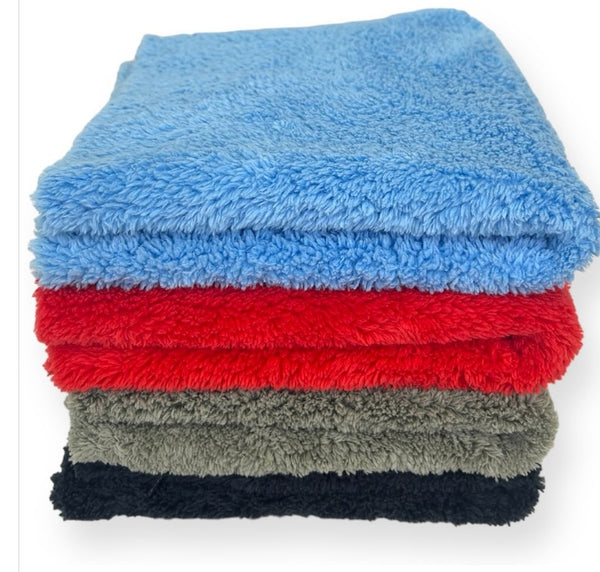 Grey Edgeless Microfiber Detailing Towel Polishing Buffing Exterior and Interior 16"